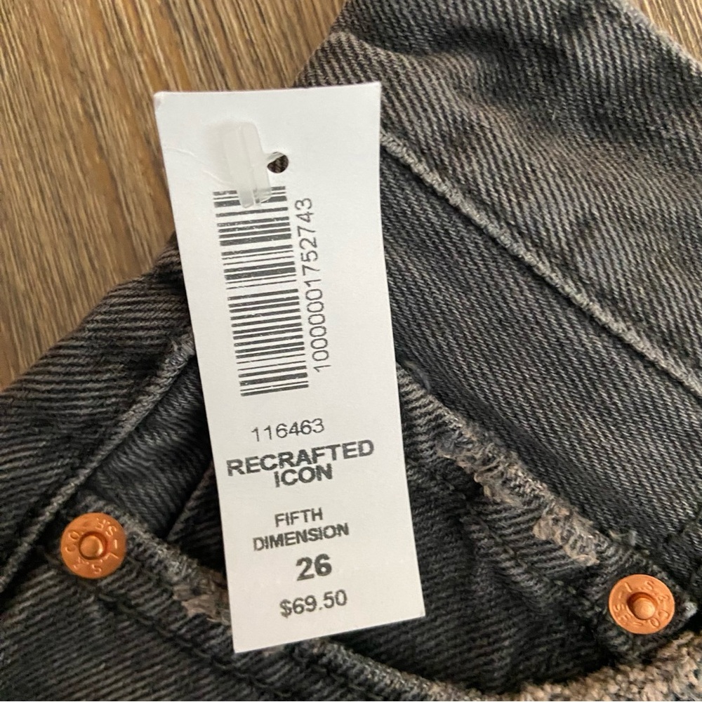 NWT Levis Recrafted Icon Black Button Fly Denim Skirt 26‎ - Picture 4 of 7